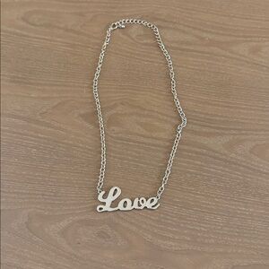 Silver 'Love' Necklace